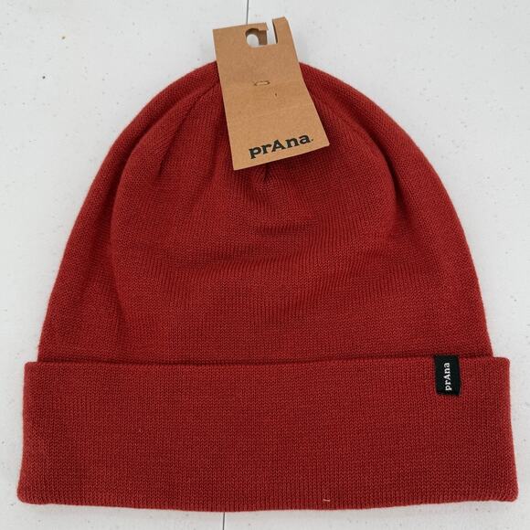 NWT prAna Flip It Beanie Hat, Unisex, One Size, Rust Red, 1972991 - Picture 1 of 4